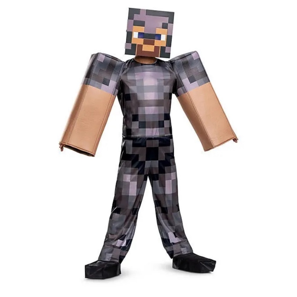 Boys' Deluxe Minecraft Steve In Netherite Armor Costume